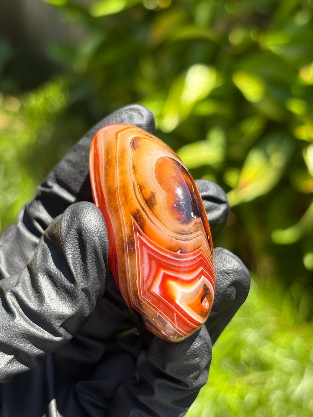 Discounted* Sardonyx Crystal Palm Stone with Minor Imperfections